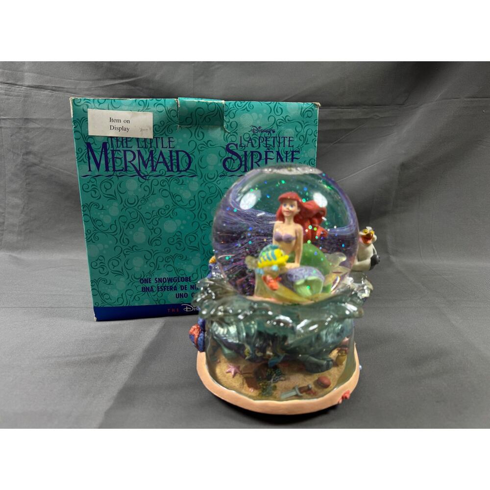 Vintage Disneys Little Mermaid Musical Snow Globe - Under the Sea